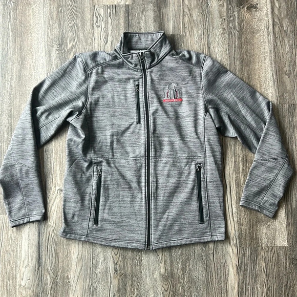Port Authority Other - Port Authority Jacket Gray Super Bowl LI Zip Up Jacket Size Large